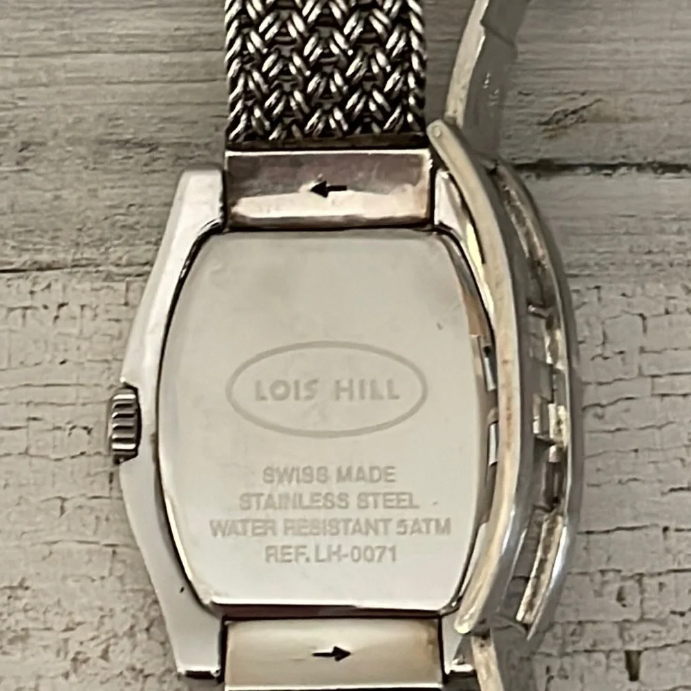 Lois Hill Swiss Made Tonneau Watch Woven Bracelet Ref LH-0071 5ATM